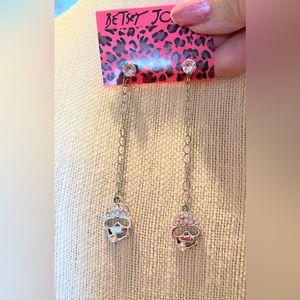 Halloween Skeleton dangle earrings by Betsey Johnson